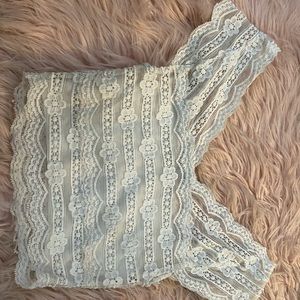 XS charlotte ruse womens crop top lace